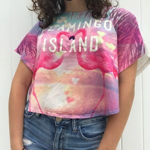 Flamingo Island Colorful Poncho Shirt
